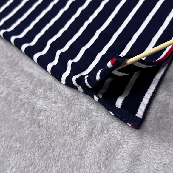 Tommy Hilfiger Coastal Chic Stripe Boat Neck Top Navy White Red Trim Women's S‎ - Picture 5 of 14